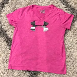 Girls Under Armour pink shirt